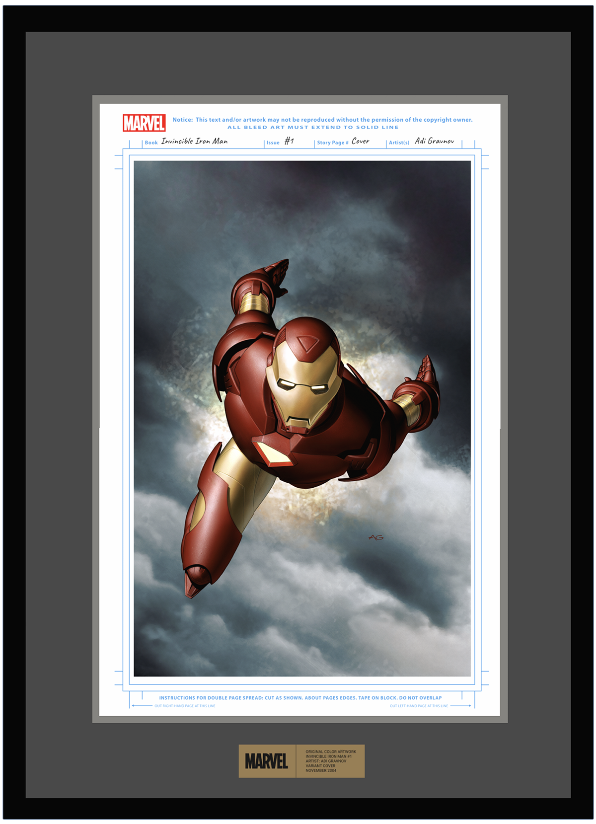 Adi Granov Illustration 1　アディ・グラノフ　直筆サイン Invincible Iron Man #1 Digital Artwork | VeVe
