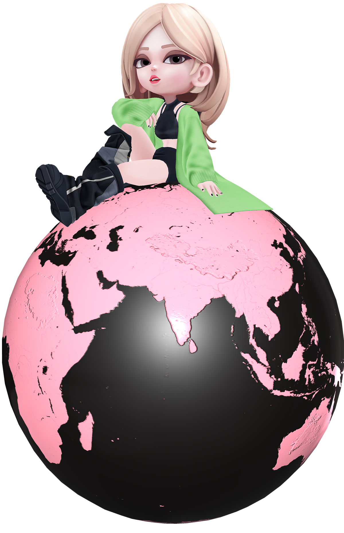 Roseです¨̮ )/ transparent_background_image.