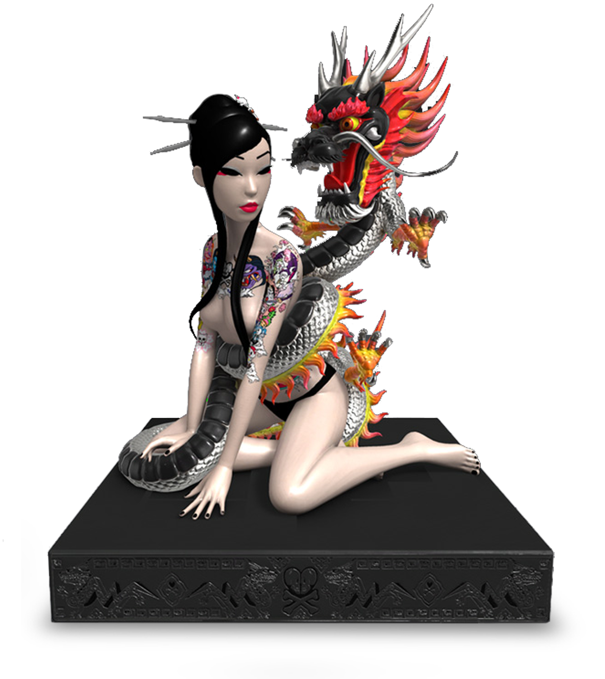 Dragon Girl - Silver / Black Digital Collectible | VeVe